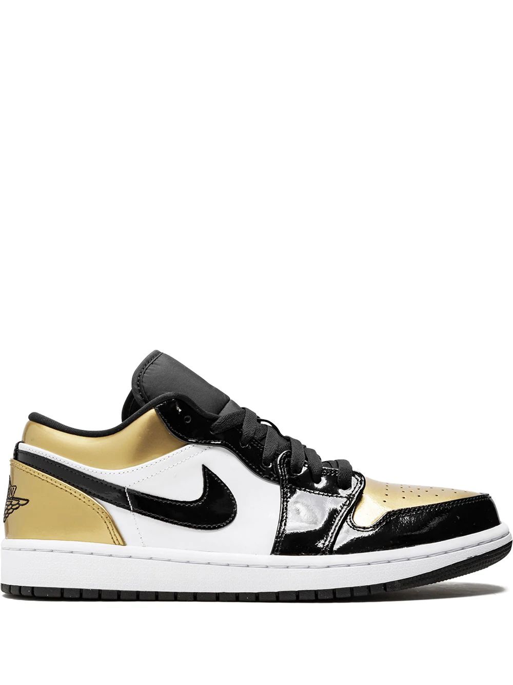 Nike Air Jordan 1 Gold Tå Low Skor Herr Svarta Guld | JFCBLN083