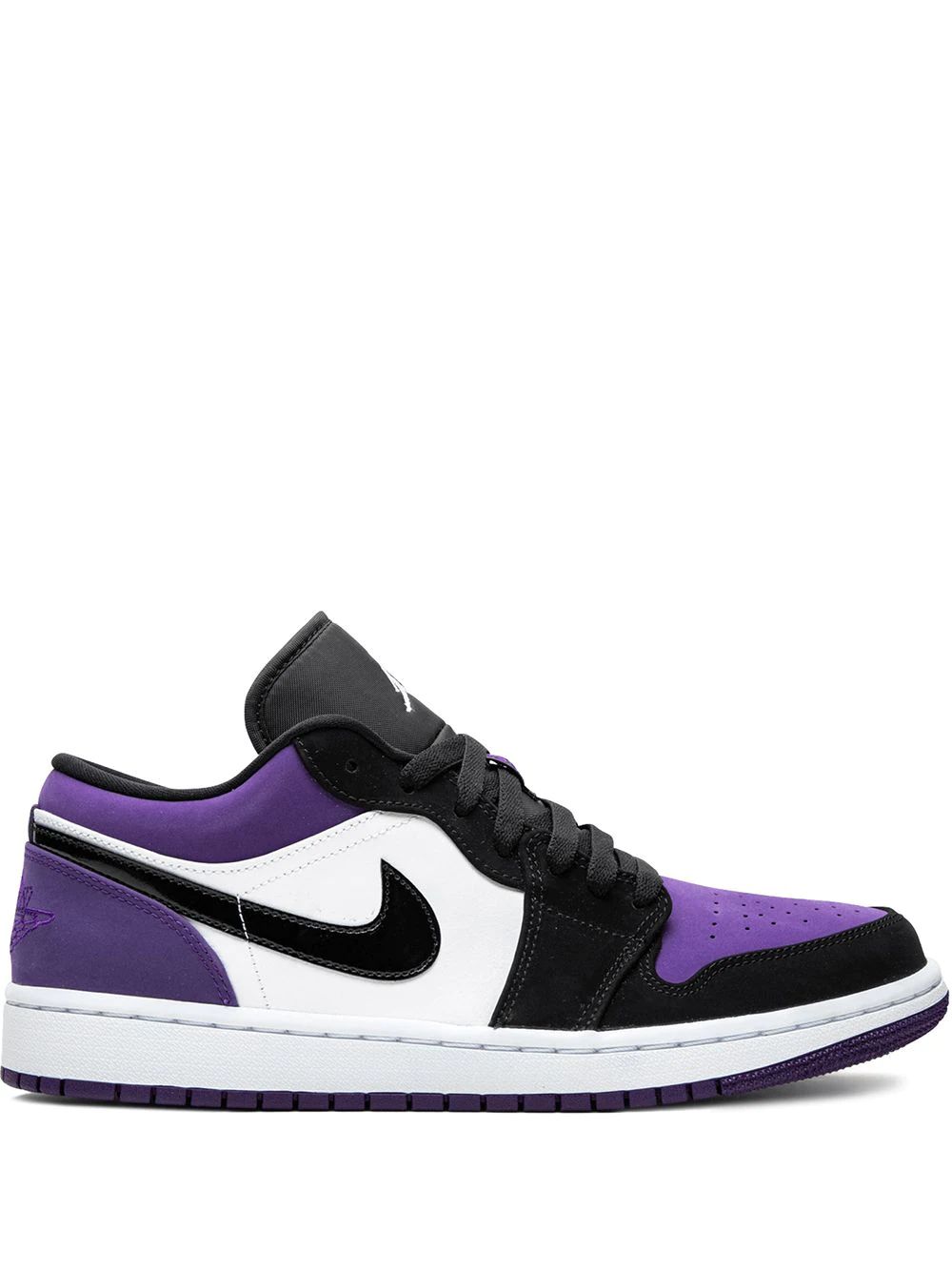 Nike Air Jordan 1 Low Court Skor Herr Lila Svarta | BJQITX019