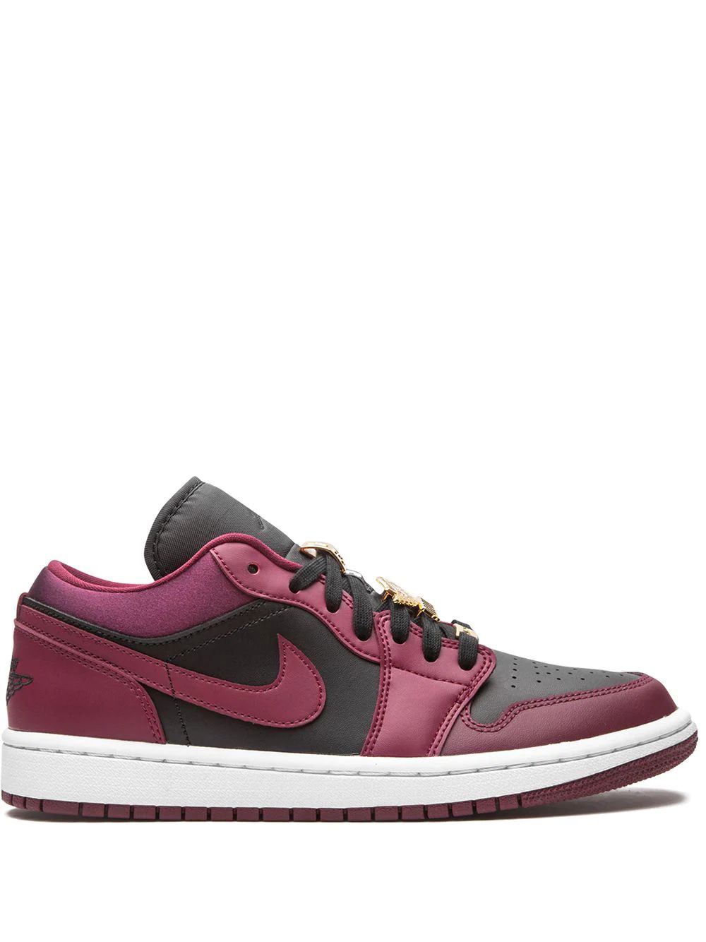 Nike Air Jordan 1 Low Skor Dam Vinröda Svarta | EPKQVC264