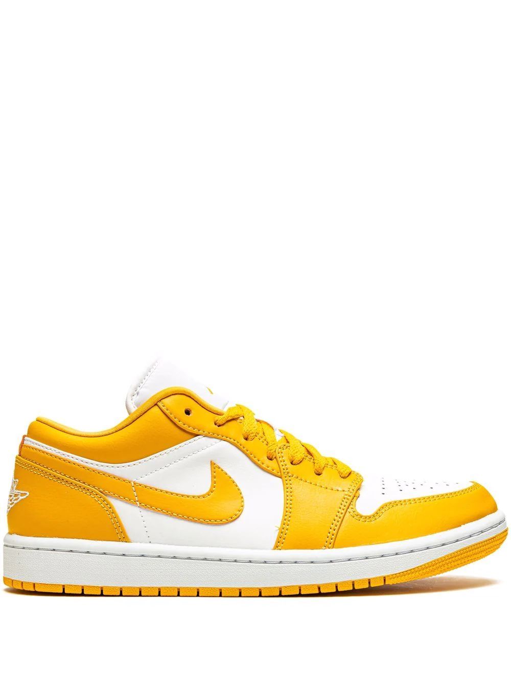 Nike Air Jordan 1 Low Skor Herr Vita Gula | AGJIXU903