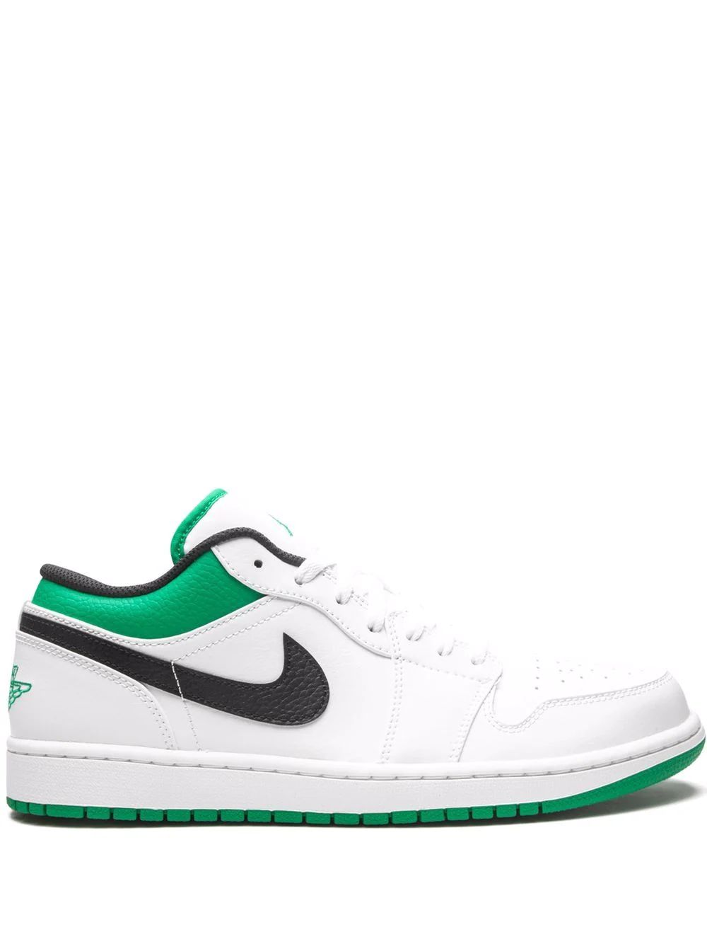 Nike Air Jordan 1 Low Skor Herr Vita Gröna | HALGXT342