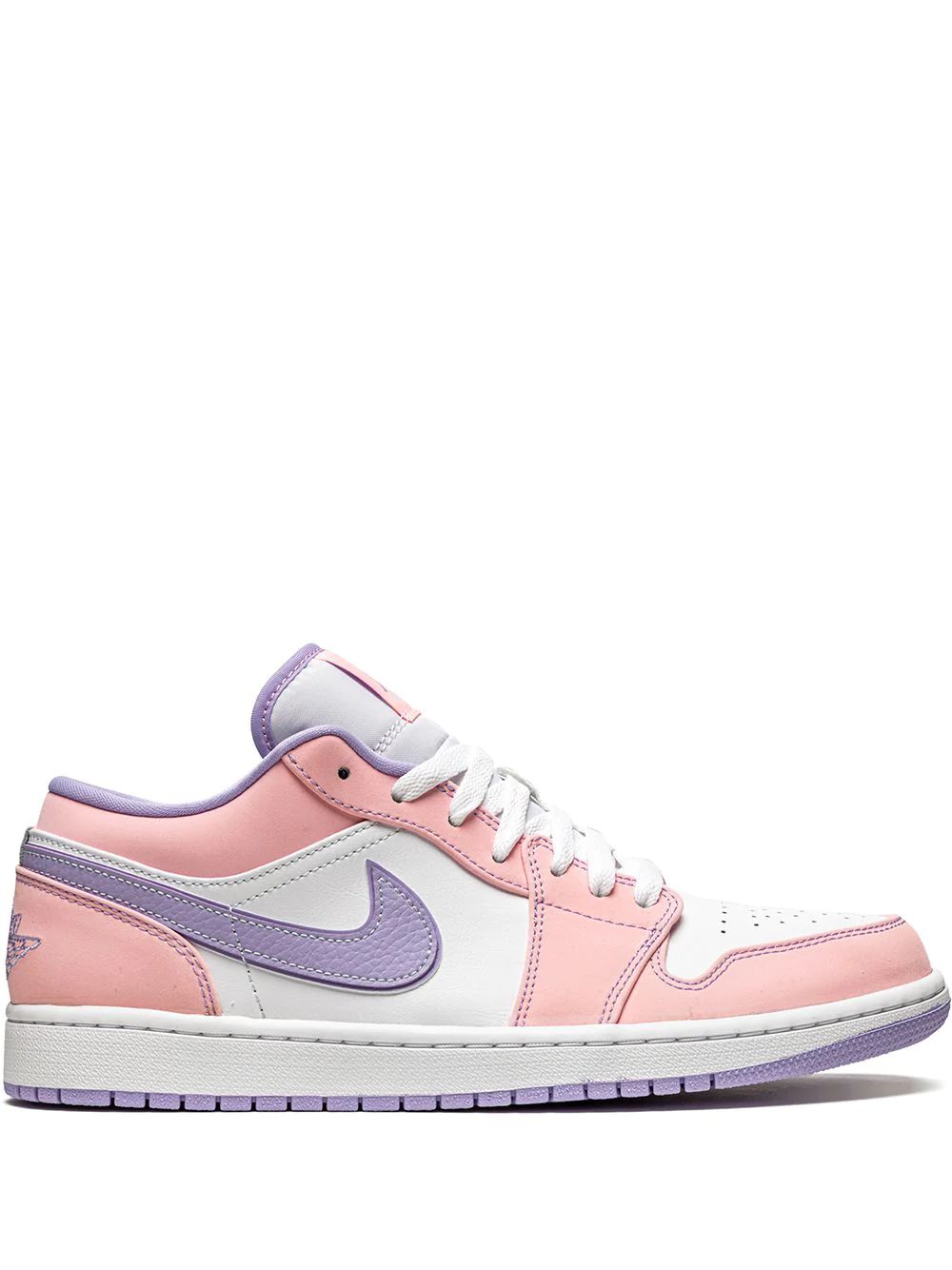 Nike Air Jordan 1 Low Skor Herr Vita Rosa | ZFLDEH057