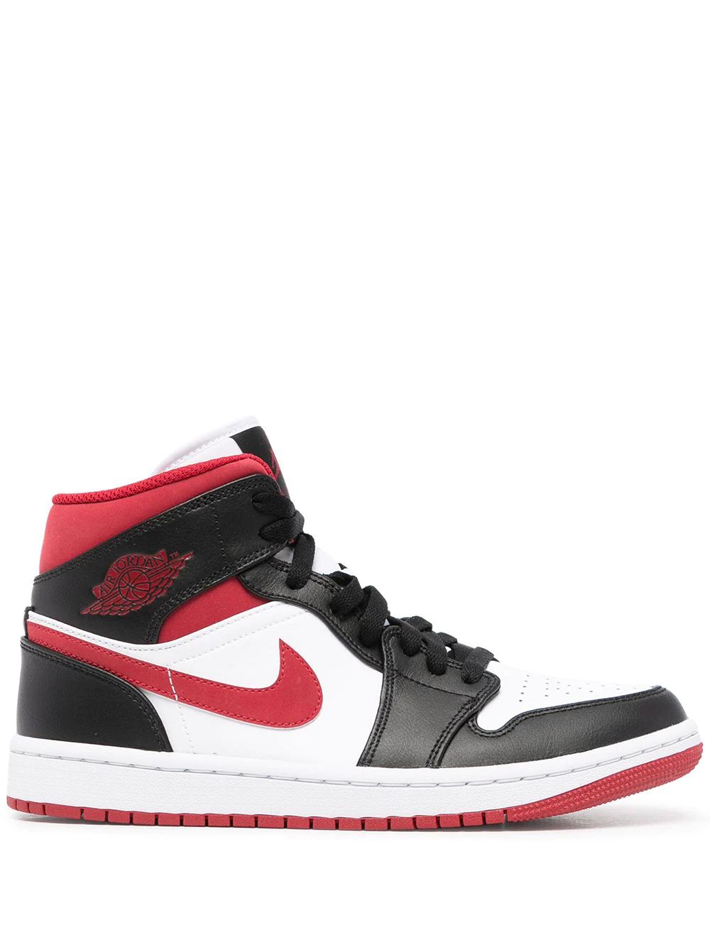 Nike Air Jordan 1 Läder High Skor Dam Röda Svarta | BZNSLE295