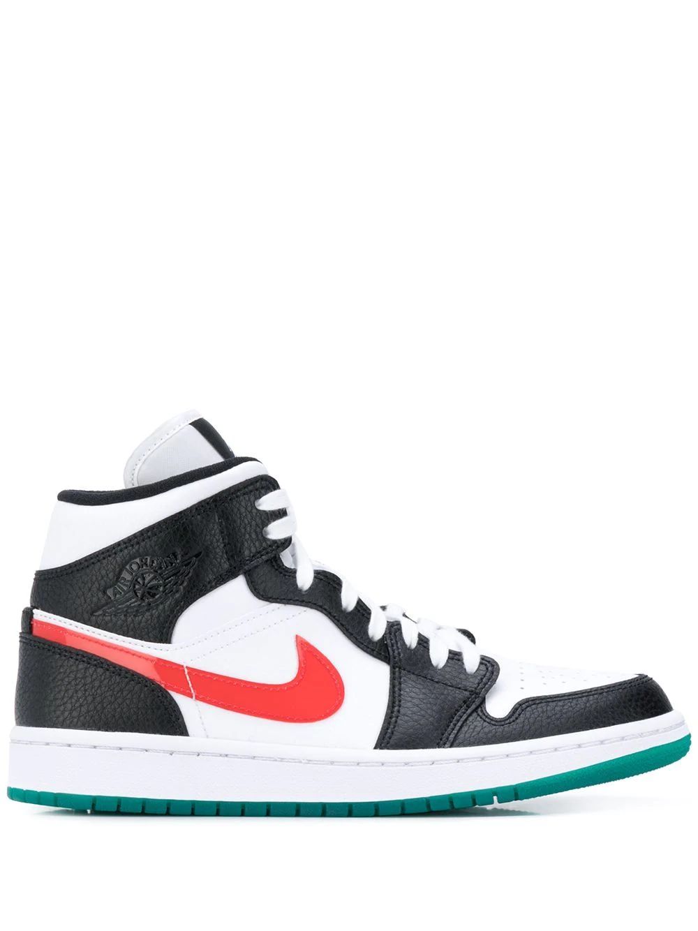 Nike Air Jordan 1 Mid "Alternate Swooshes" Skor Dam Vita Svarta | TDSEUN410