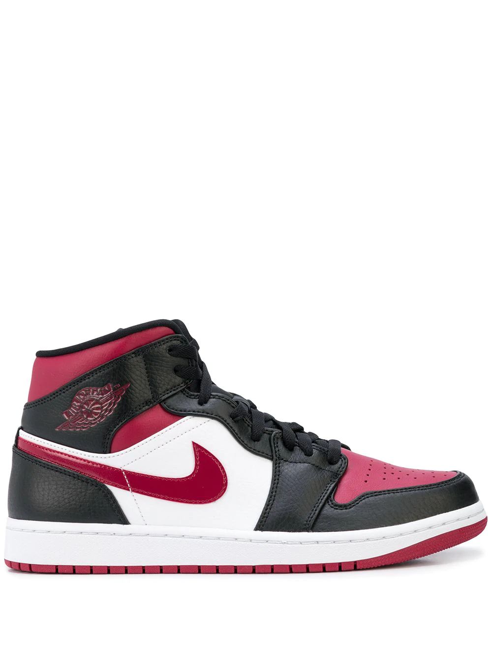 Nike Air Jordan 1 Mid "Bred Tå" Skor Herr Röda Svarta | QGJZHV625