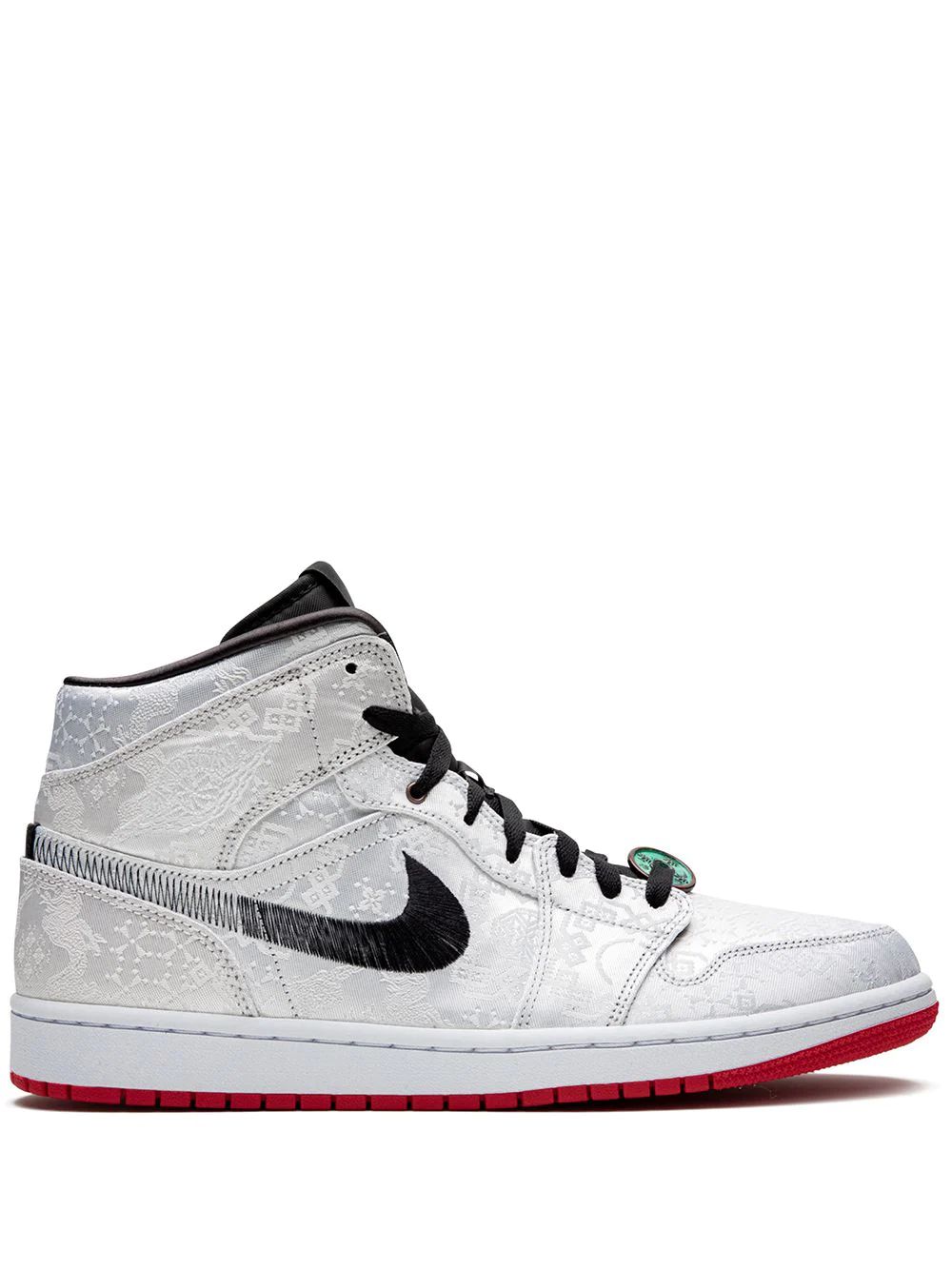 Nike Air Jordan 1 Mid Fearless Edison Chen - Clot Silk Skor Herr Vita | GXCZYB150