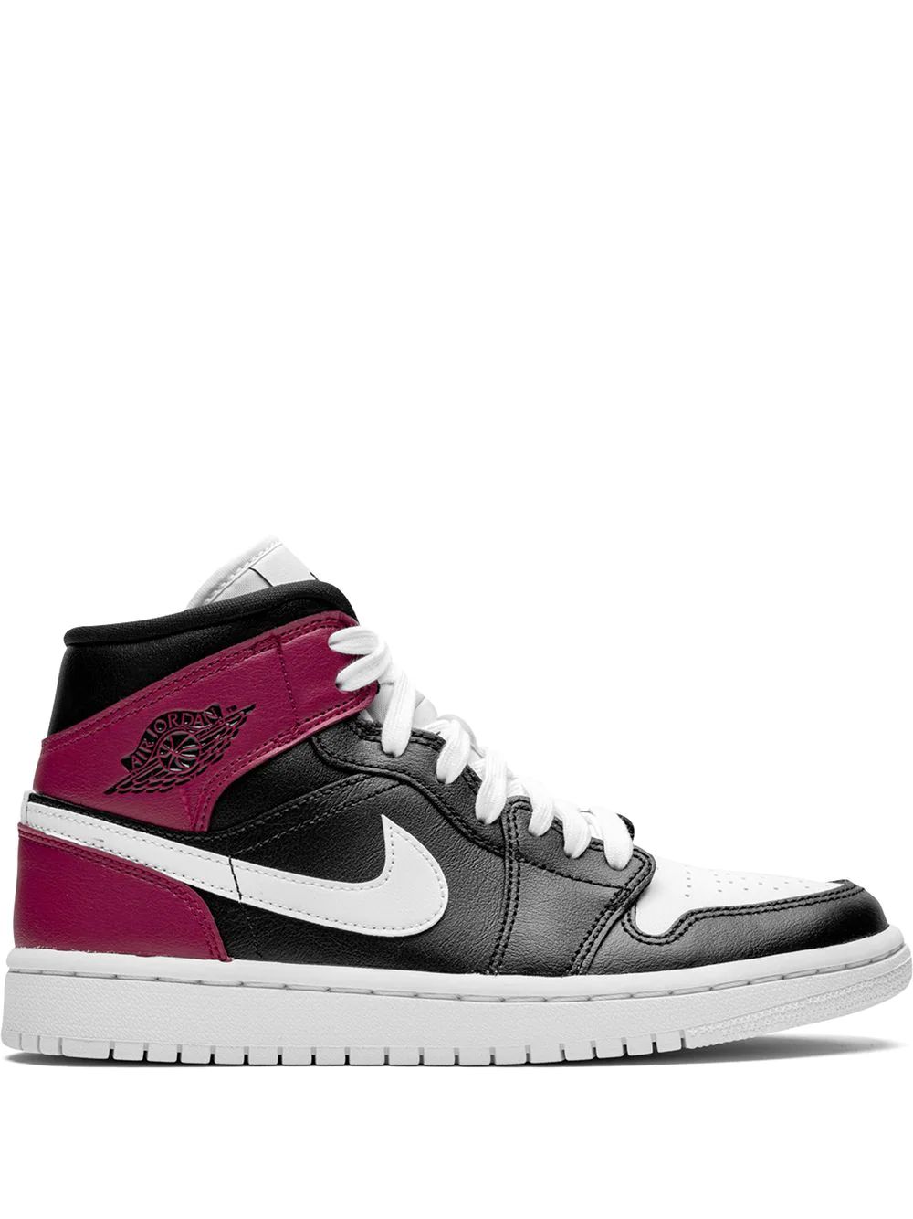 Nike Air Jordan 1 Mid Noble Skor Dam Svarta Röda | KVQBHM390