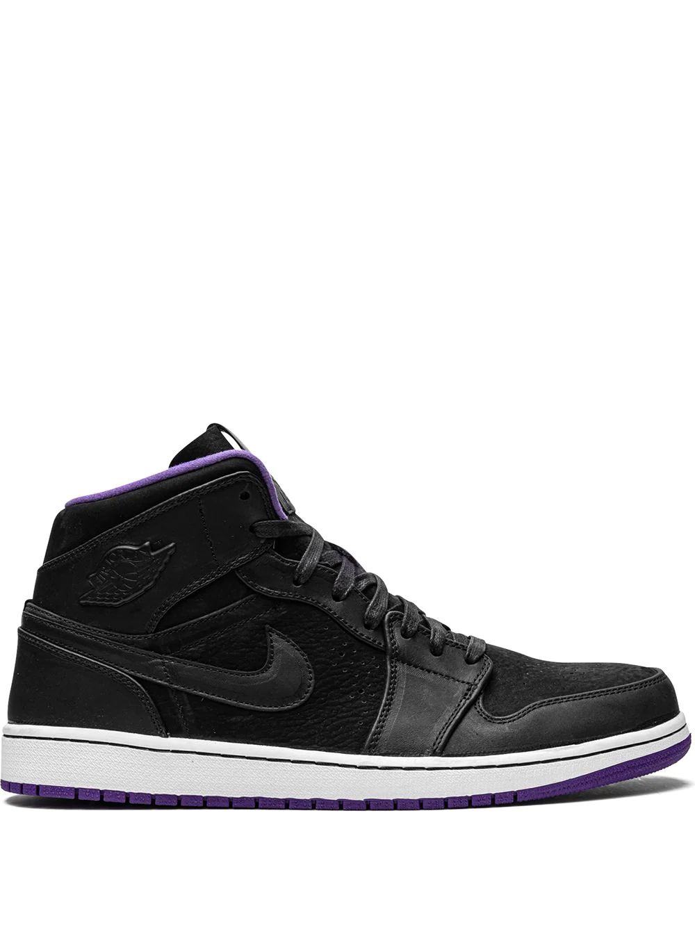 Nike Air Jordan 1 Mid "Nouveau" Skor Herr Svarta Lila | MOBHXL732