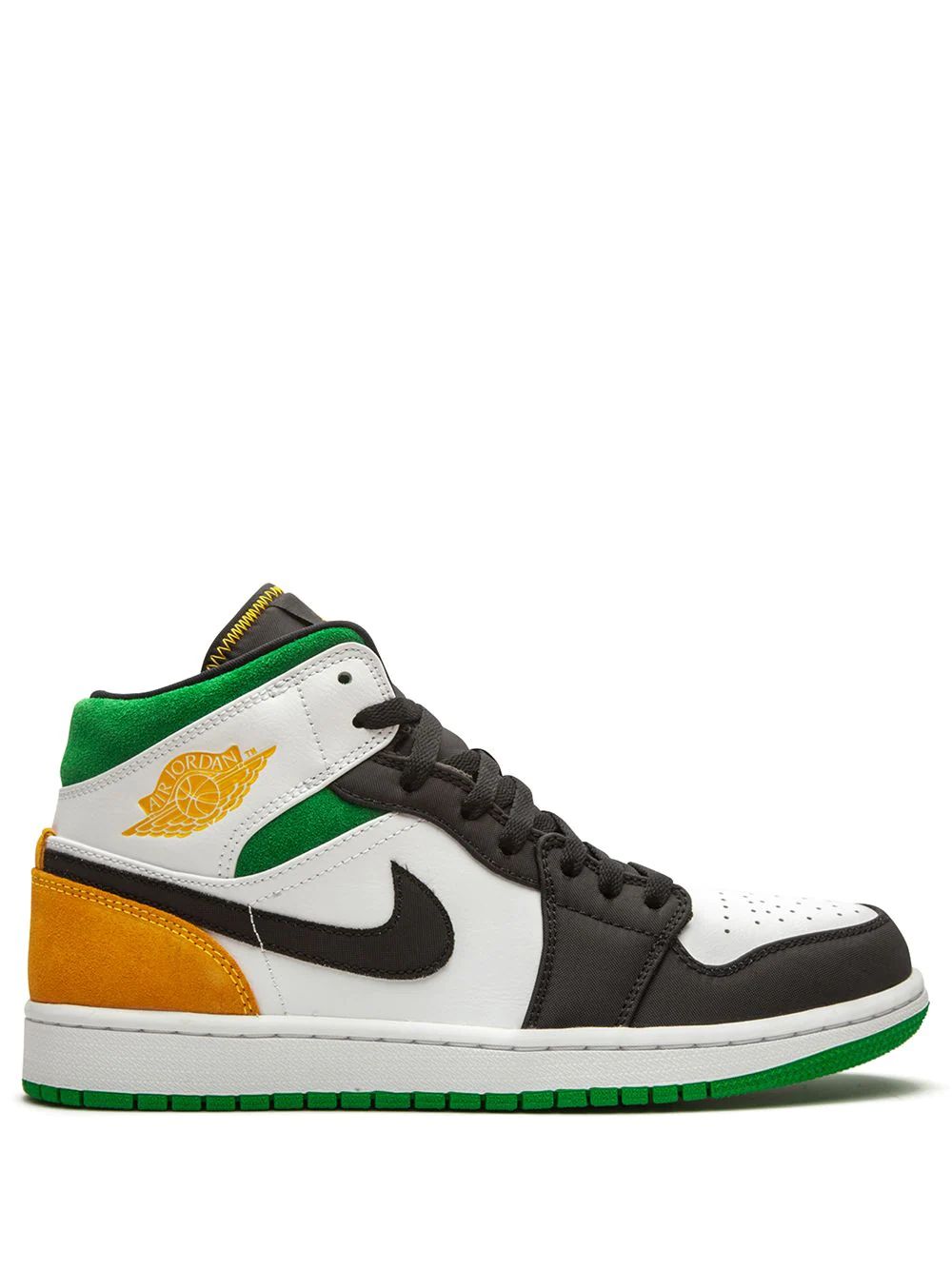 Nike Air Jordan 1 Mid "Oakland" Skor Herr Vita Svarta | SIBPON280