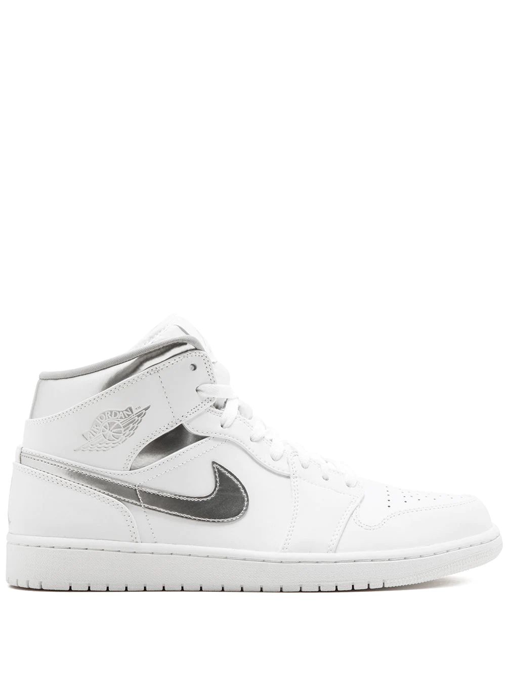 Nike Air Jordan 1 Mid "Pure Money" Skor Herr Vita Silver | TQSXIY091