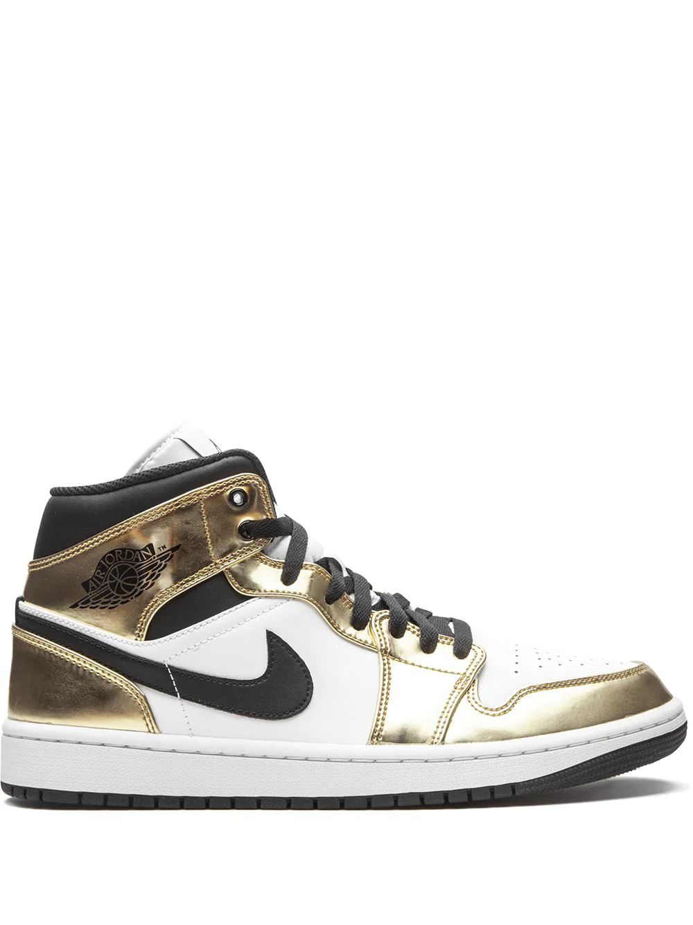 Nike Air Jordan 1 Mid Se Skor Herr Guld Vita | POVKQH981