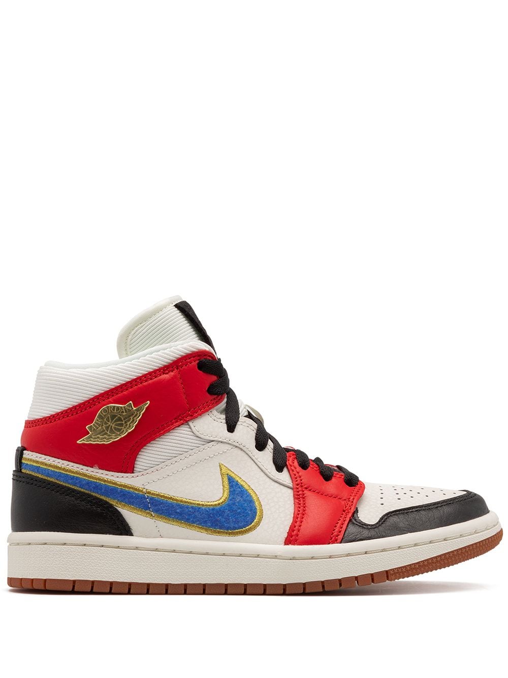 Nike Air Jordan 1 Mid Se Skor Dam Vita Röda | UXDESO170