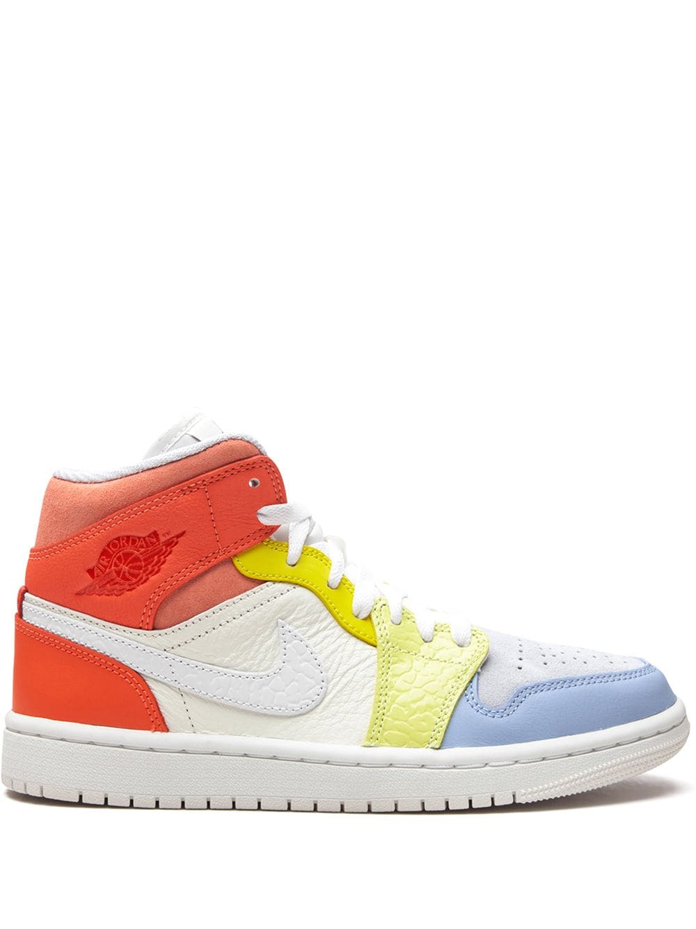 Nike Air Jordan 1 Mid Skor Dam Vita Röda | AGIWMU895