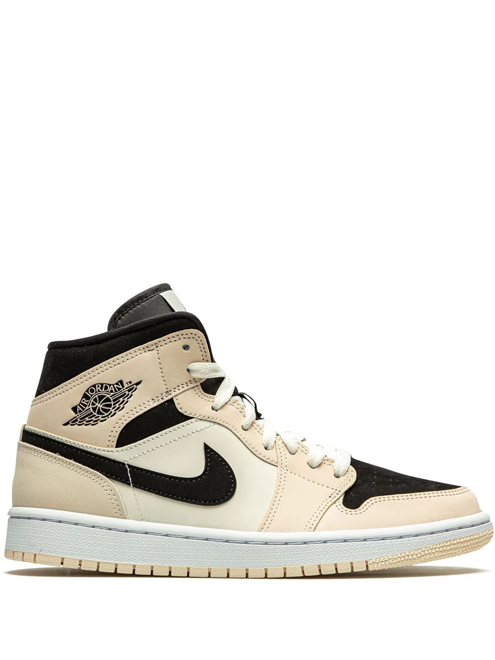Nike Air Jordan 1 Mid Skor Dam Vita Beige | BLYFPI159