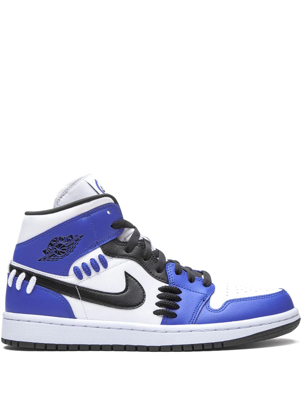 Nike Air Jordan 1 Mid Skor Dam Blå Vita | EBIYSK724