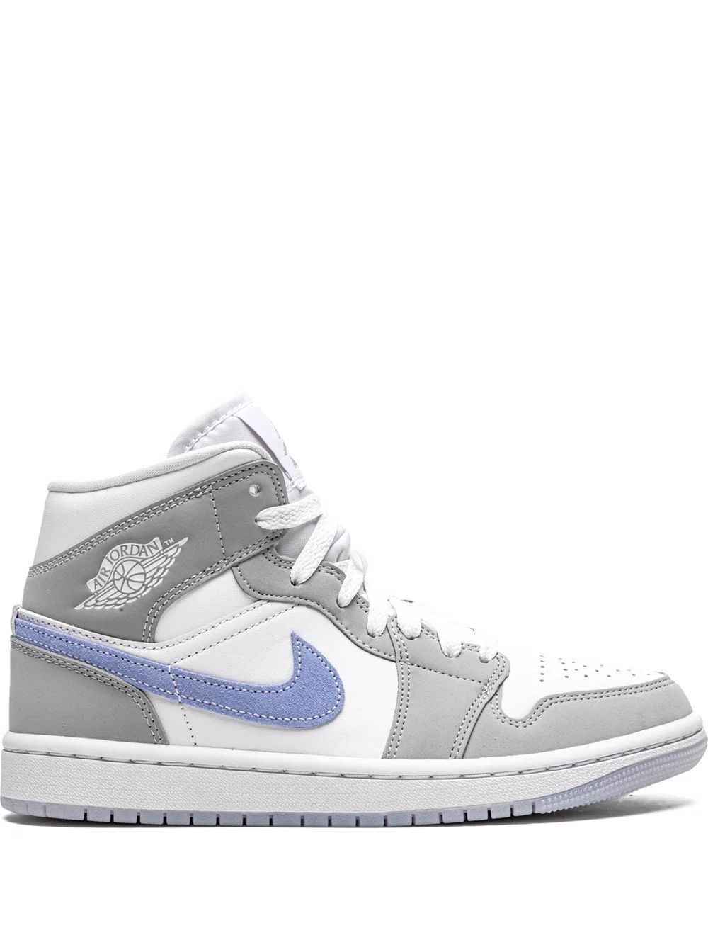 Nike Air Jordan 1 Mid Skor Dam Vita Grå | EFIKCH584