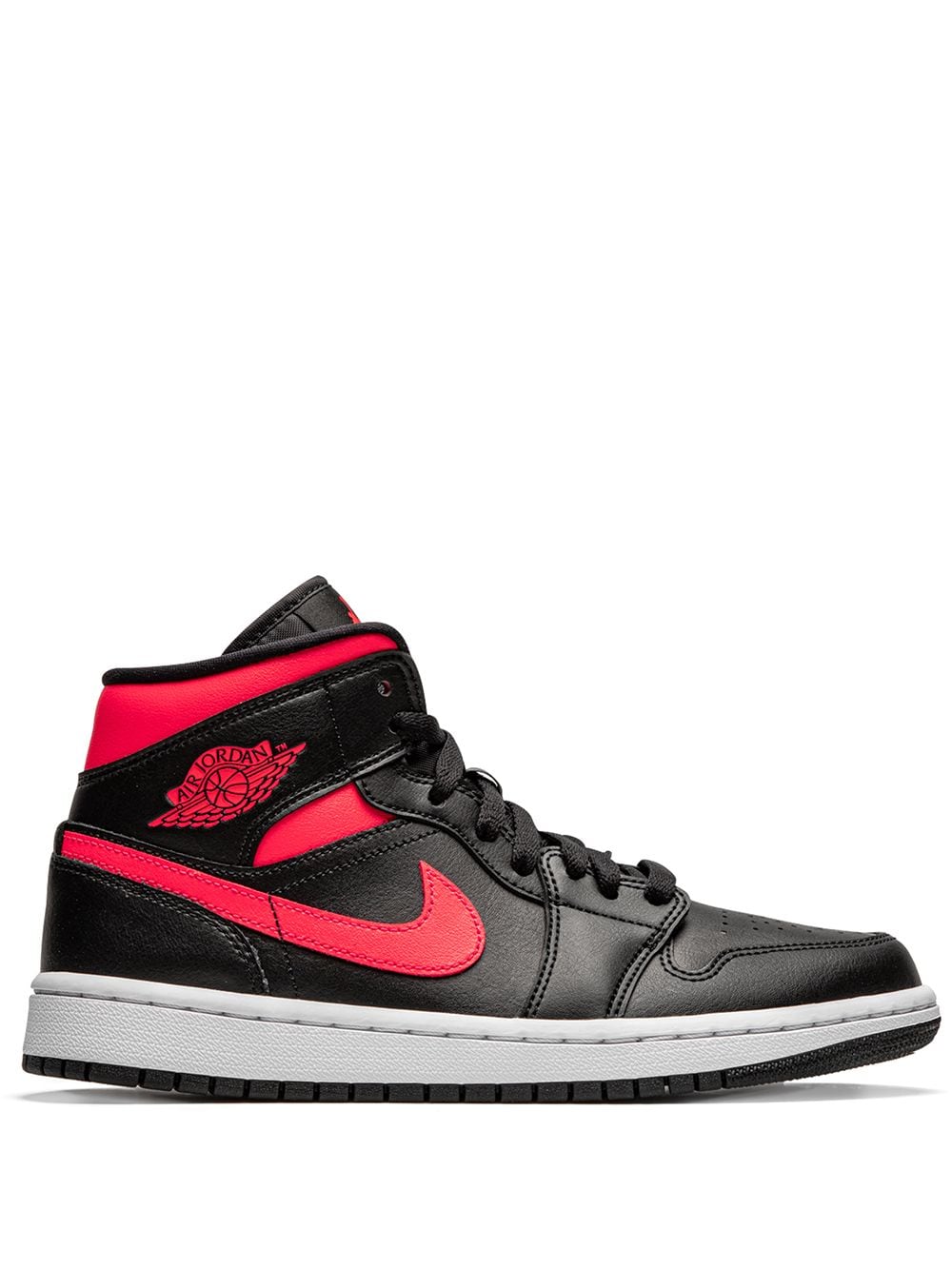 Nike Air Jordan 1 Mid Skor Dam Svarta Röda | EQTUJI235