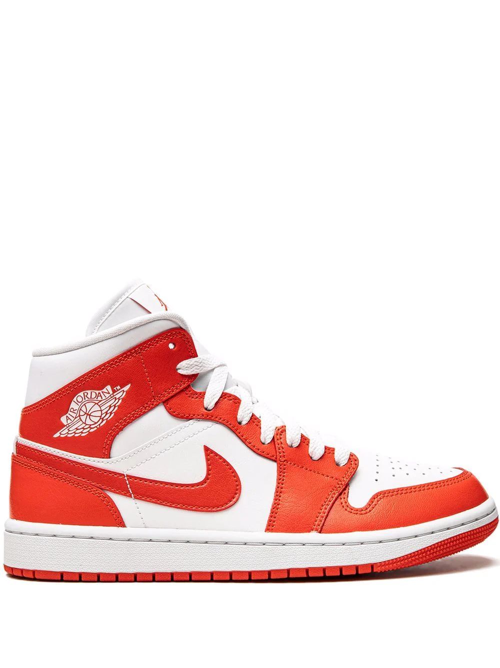 Nike Air Jordan 1 Mid Skor Dam Vita Röda | HWDIPJ648