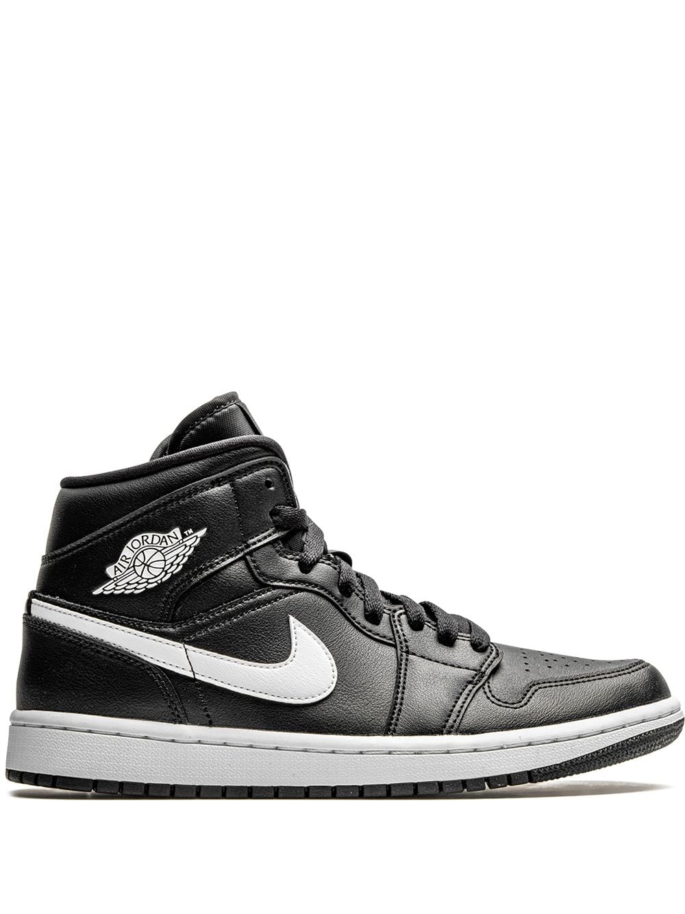Nike Air Jordan 1 Mid Skor Dam Svarta | HZQGIS132