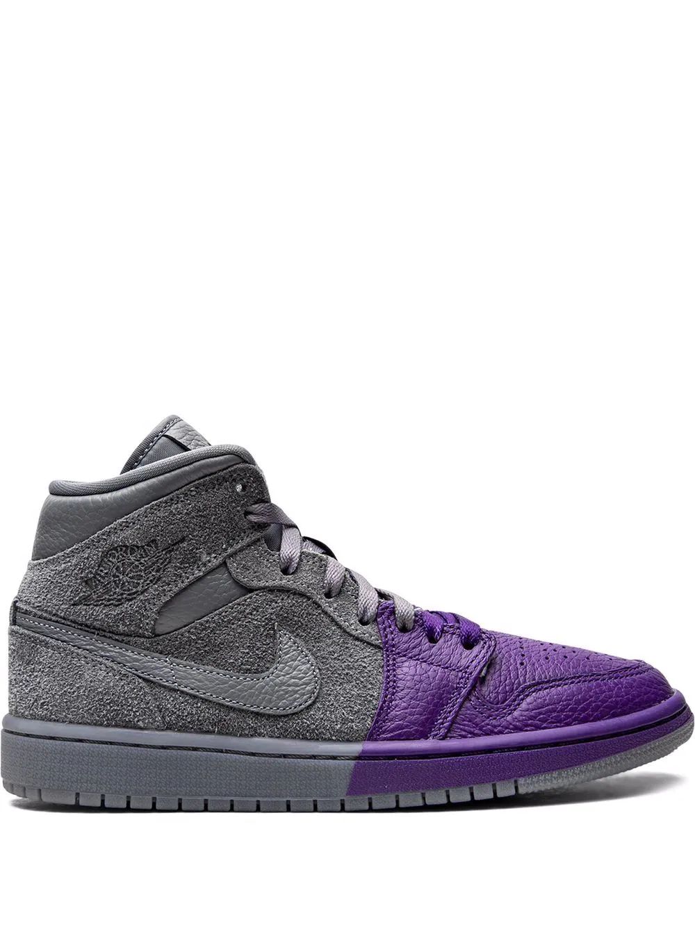 Nike Air Jordan 1 Mid Skor Dam Grå Lila | NBJRSH183