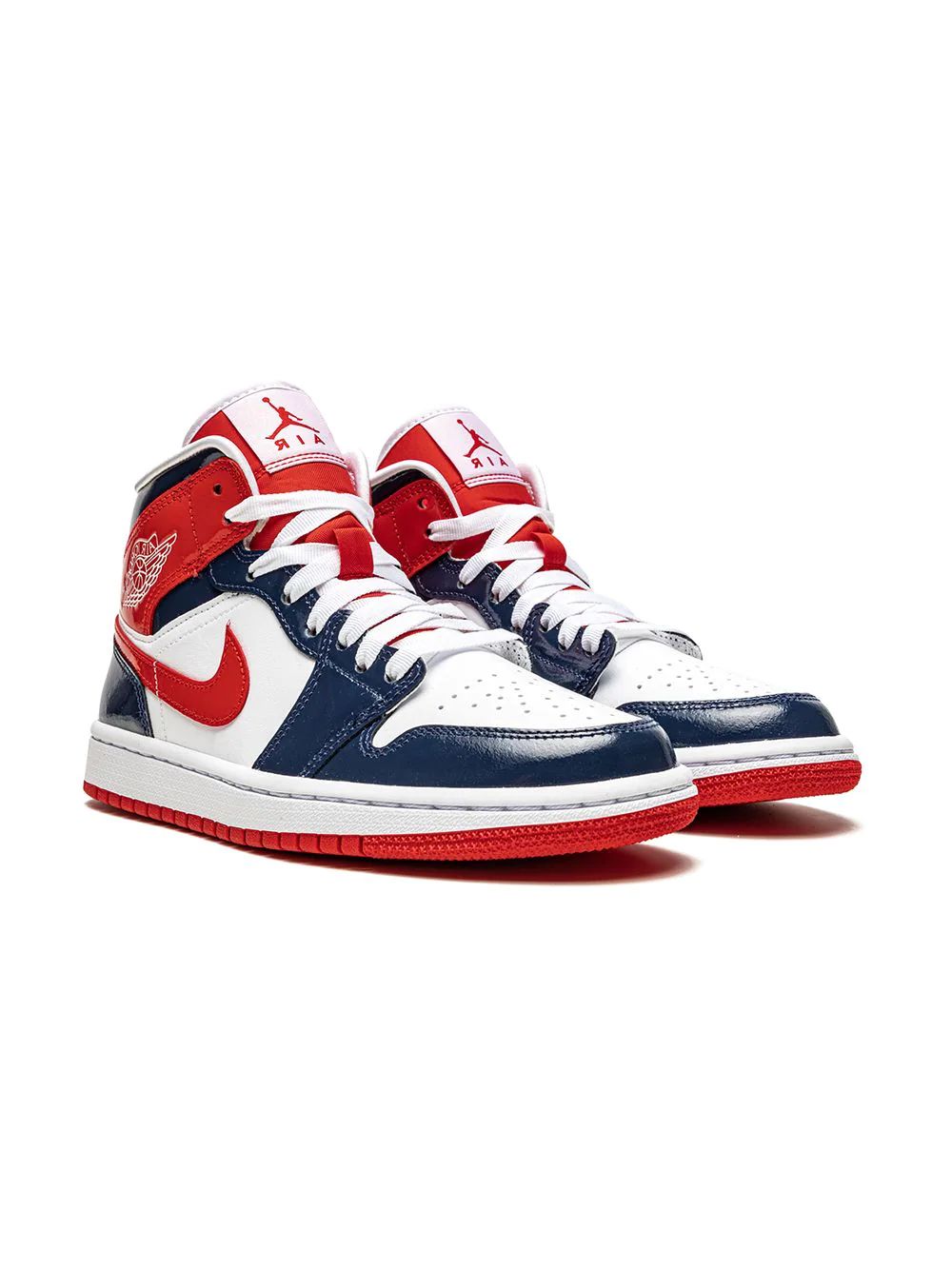 Nike Air Jordan 1 Mid Skor Dam Vita Blå | NWEYUP369