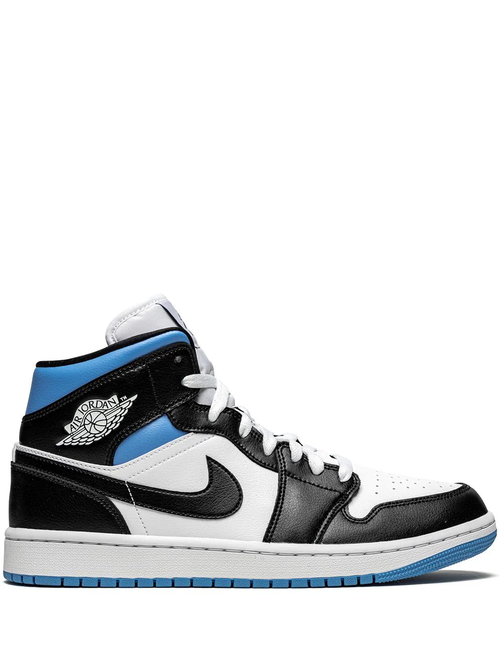 Nike Air Jordan 1 Mid Skor Dam Svarta Blå | RDZMKU263