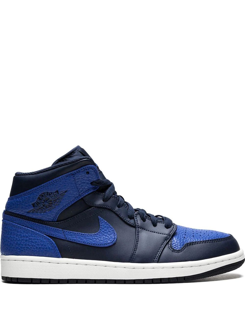 Nike Air Jordan 1 Mid Skor Herr Blå | BMLAYU760
