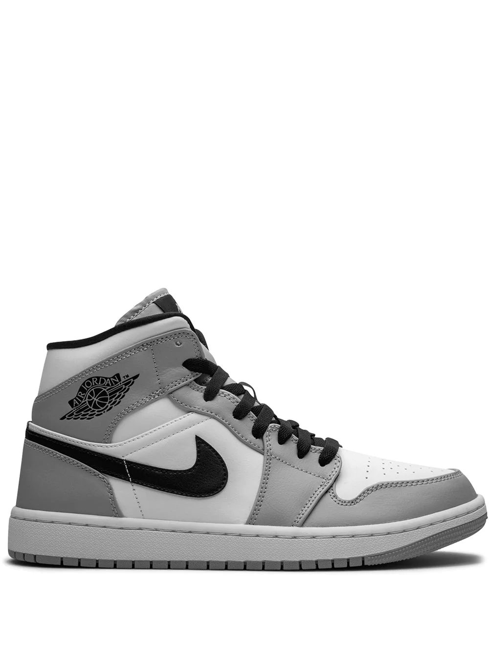 Nike Air Jordan 1 Mid Skor Herr Grå Vita | BRGWKC426