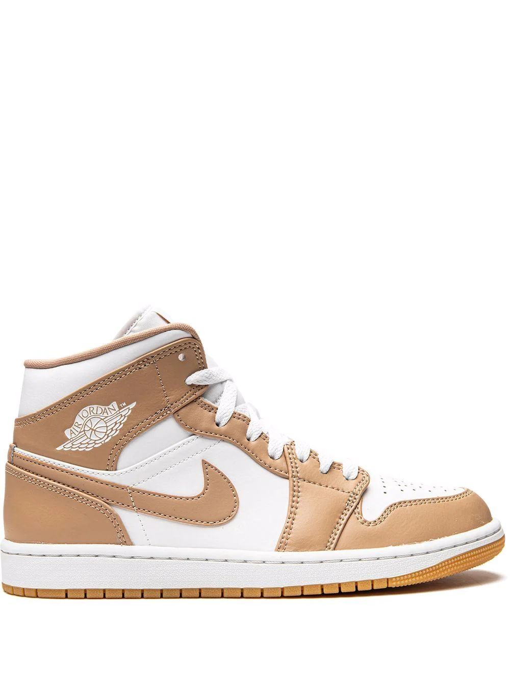 Nike Air Jordan 1 Mid Skor Herr Vita Beige | GYVXSF475