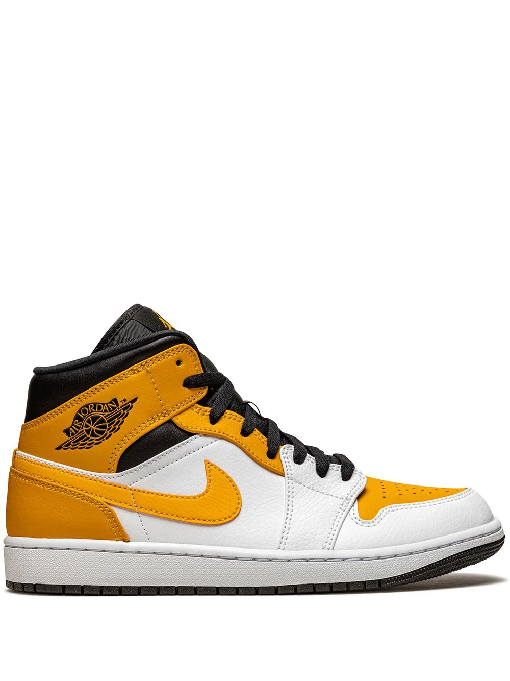 Nike Air Jordan 1 Mid Skor Herr Vita Guld | HADCGS458