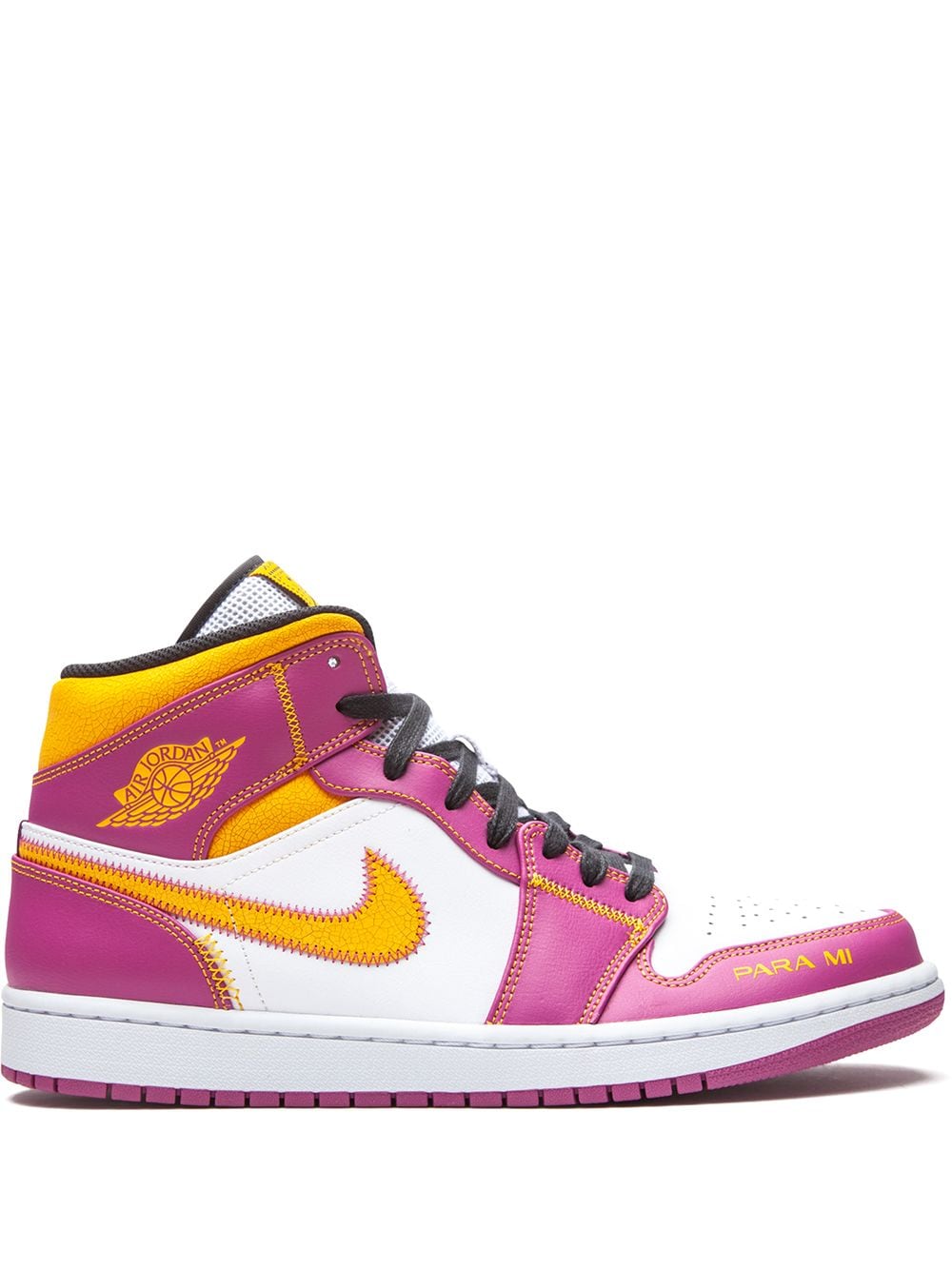 Nike Air Jordan 1 Mid Skor Herr Rosa Vita | NGMOBP621