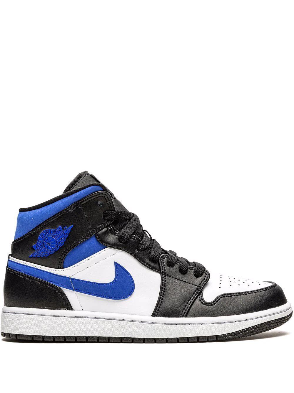 Nike Air Jordan 1 Mid Skor Herr Vita Blå | RUZPAI634