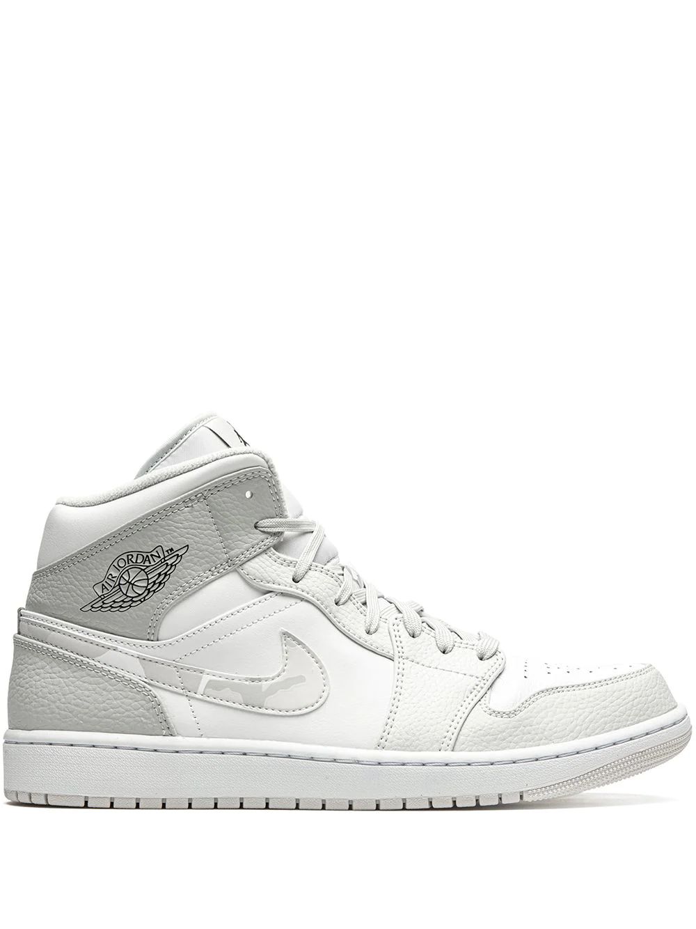Nike Air Jordan 1 Mid Skor Herr Vita Grå | XYEJAO432