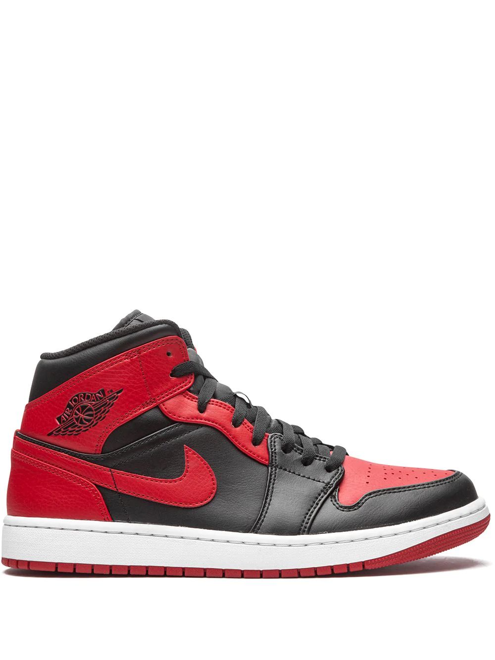 Nike Air Jordan 1 Mid Skor Herr Svarta Röda | ZUVSWT278
