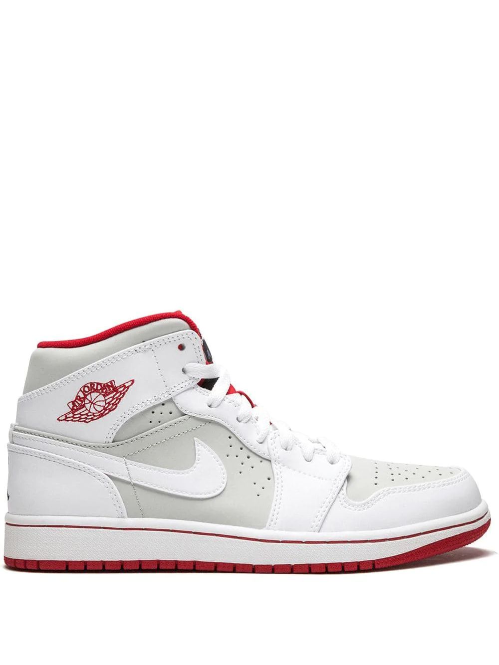 Nike Air Jordan 1 Mid Wb Hare Skor Herr Vita Röda | VYAJGX326