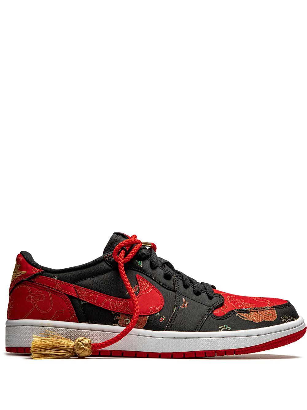 Nike Air Jordan 1 Og "CNY"Low Skor Herr Svarta Röda | ILZOBW613