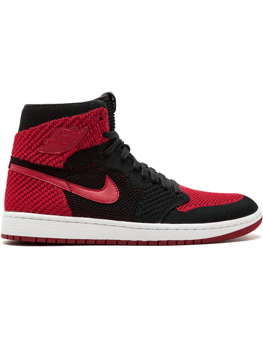 Nike Air Jordan 1 Retro Flyknit High Skor Dam Svarta Röda | NXDOAP315