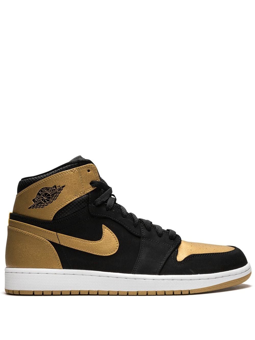 Nike Air Jordan 1 Retro High Skor Herr Svarta Guld | PNBLEU357