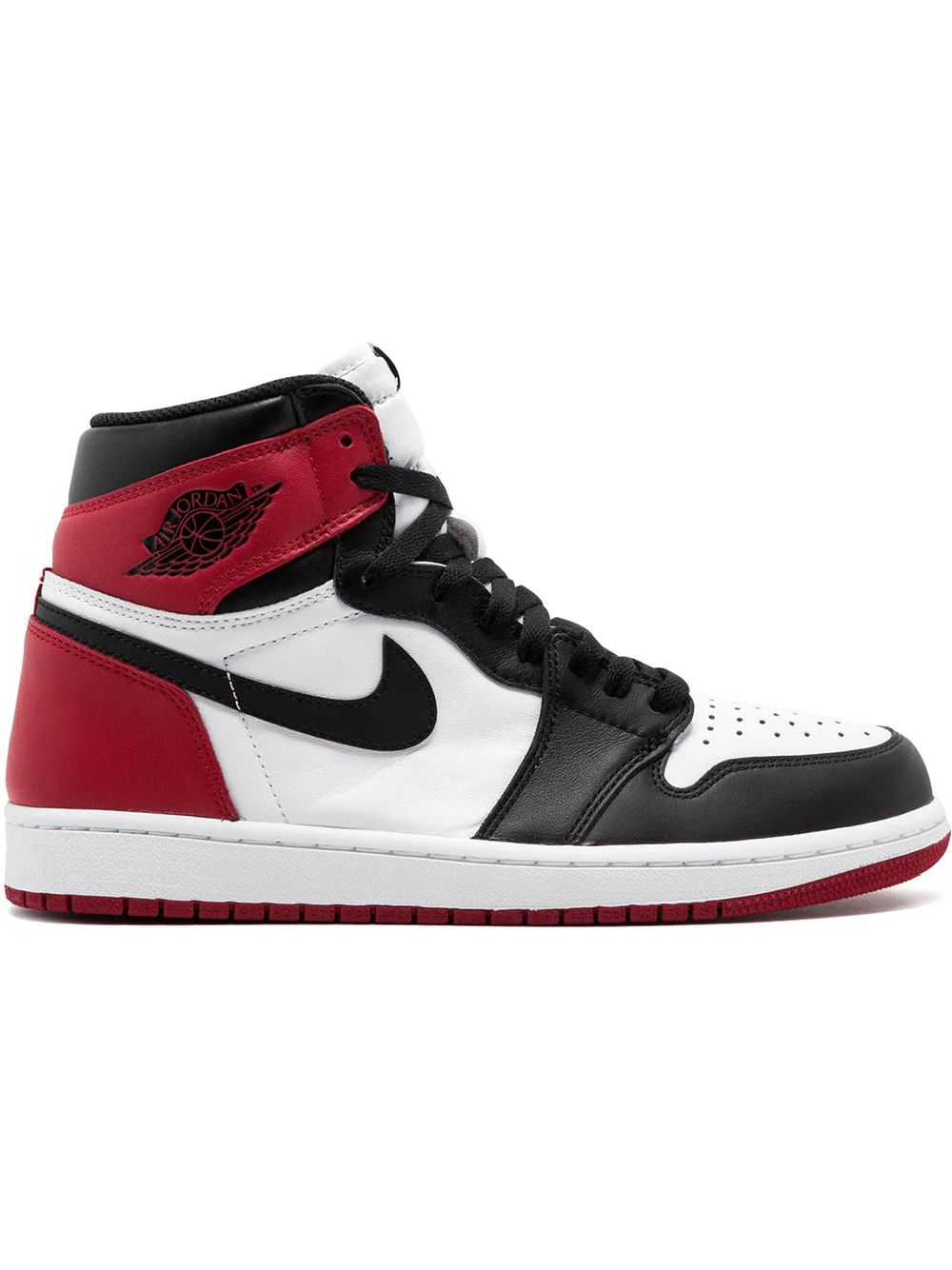 Nike Air Jordan 1 Retro Og Black Tå High Skor Herr Vita Svarta Röda | YFKTDI236