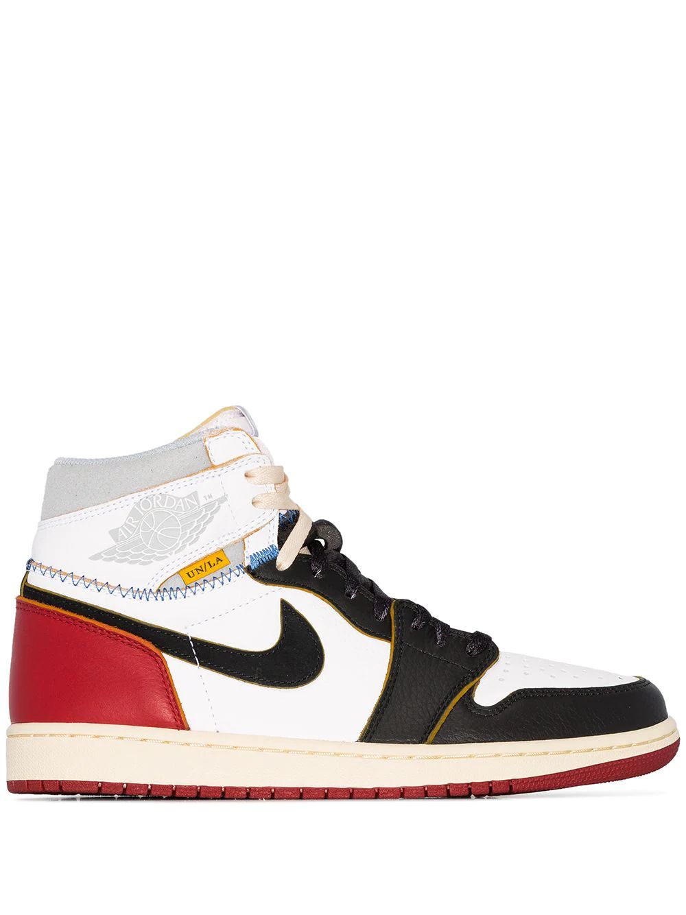 Nike Air Jordan 1 Retro Union High Skor Dam Vita Svarta Röda | CQIUWR753