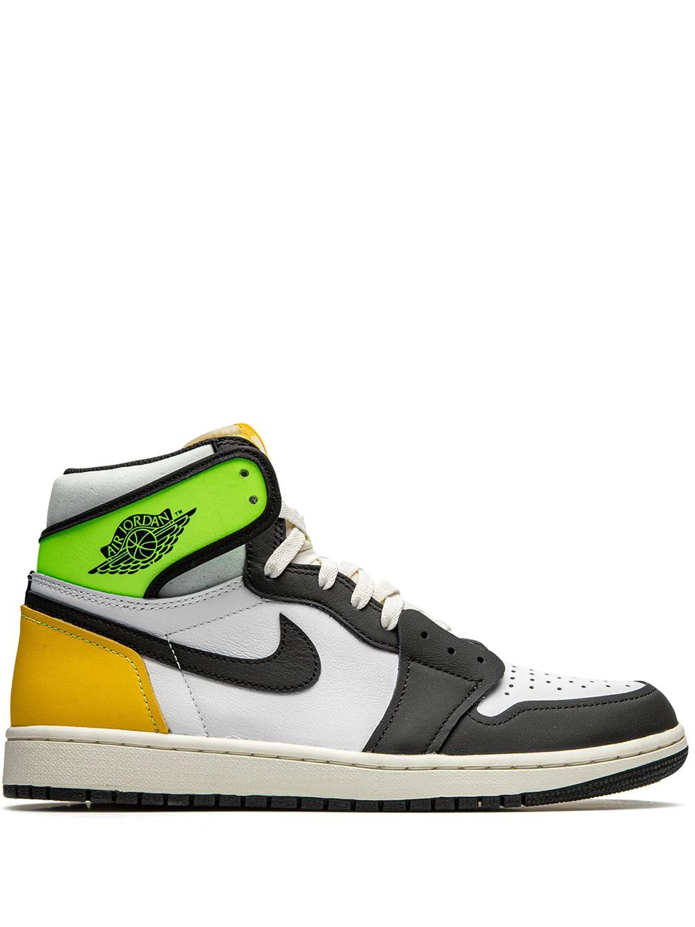 Nike Air Jordan 1 Retro "Volt Gold" High Skor Herr Vita Svarta | YTNCKS508