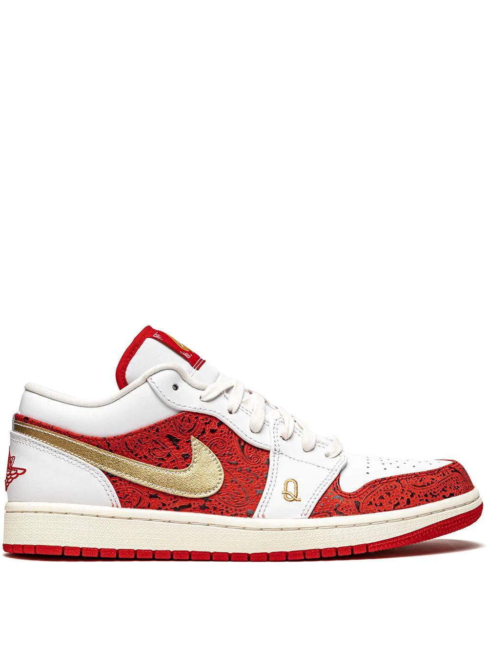 Nike Air Jordan 1 Spades Low Skor Herr Vita Röda | ULXKZT543