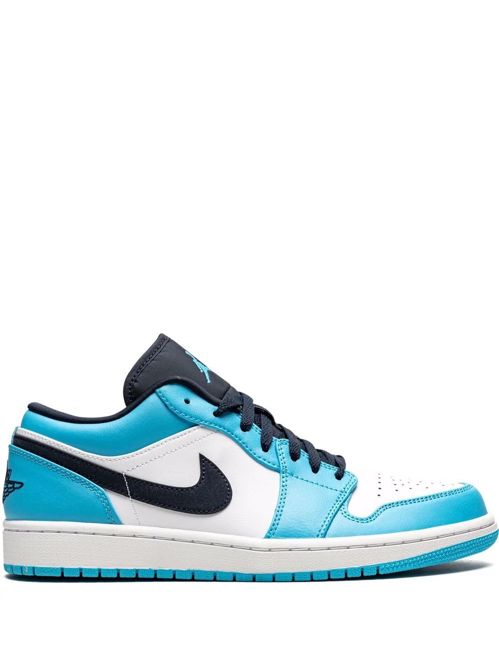 Nike Air Jordan 1 Unc Low Skor Herr Vita Blå | ZXDERK384