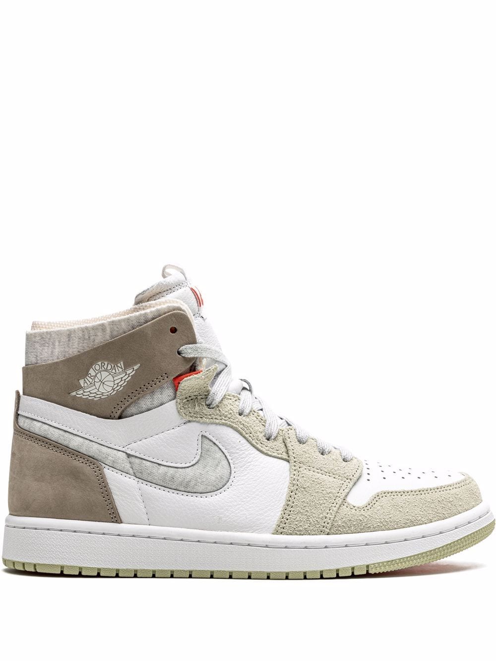 Nike Air Jordan 1 Zoom Air Cmft High Skor Dam Vita Grå | VNMKJD738
