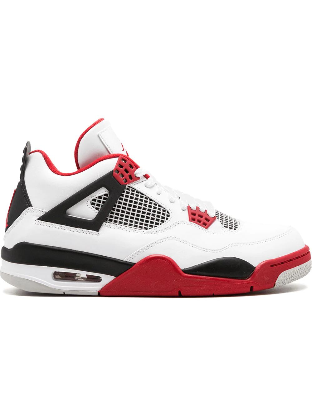 Nike Air Jordan 4 Retro Fire Red High Skor Dam Vita Röda | FMOLTI470
