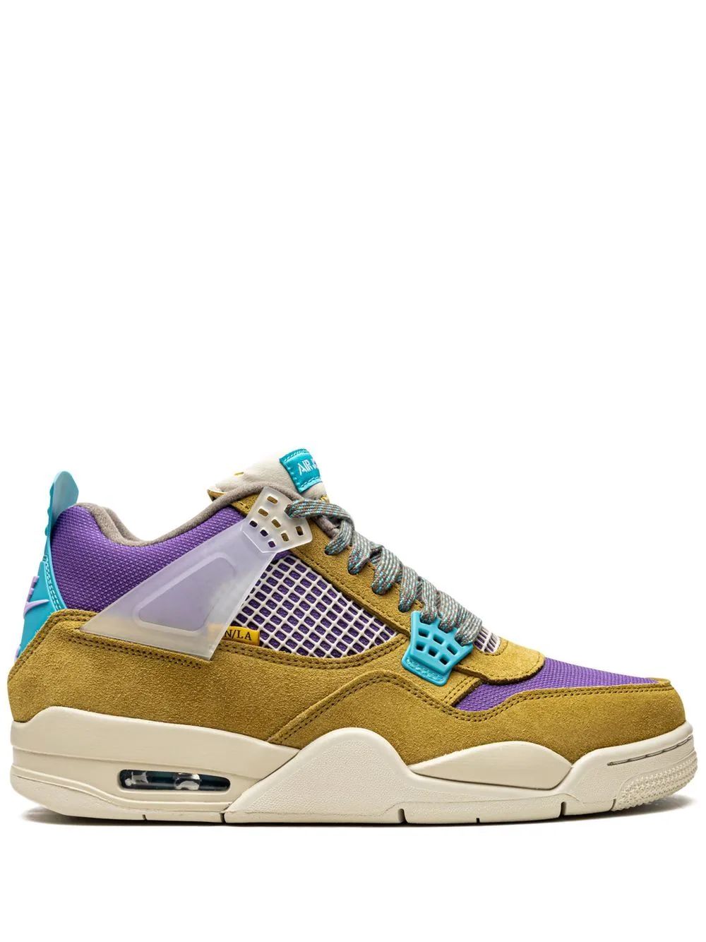 Nike Air Jordan 4 X Union Retro Sp "30th Anniversary - Desert Moss" Low Skor Herr Gula Li