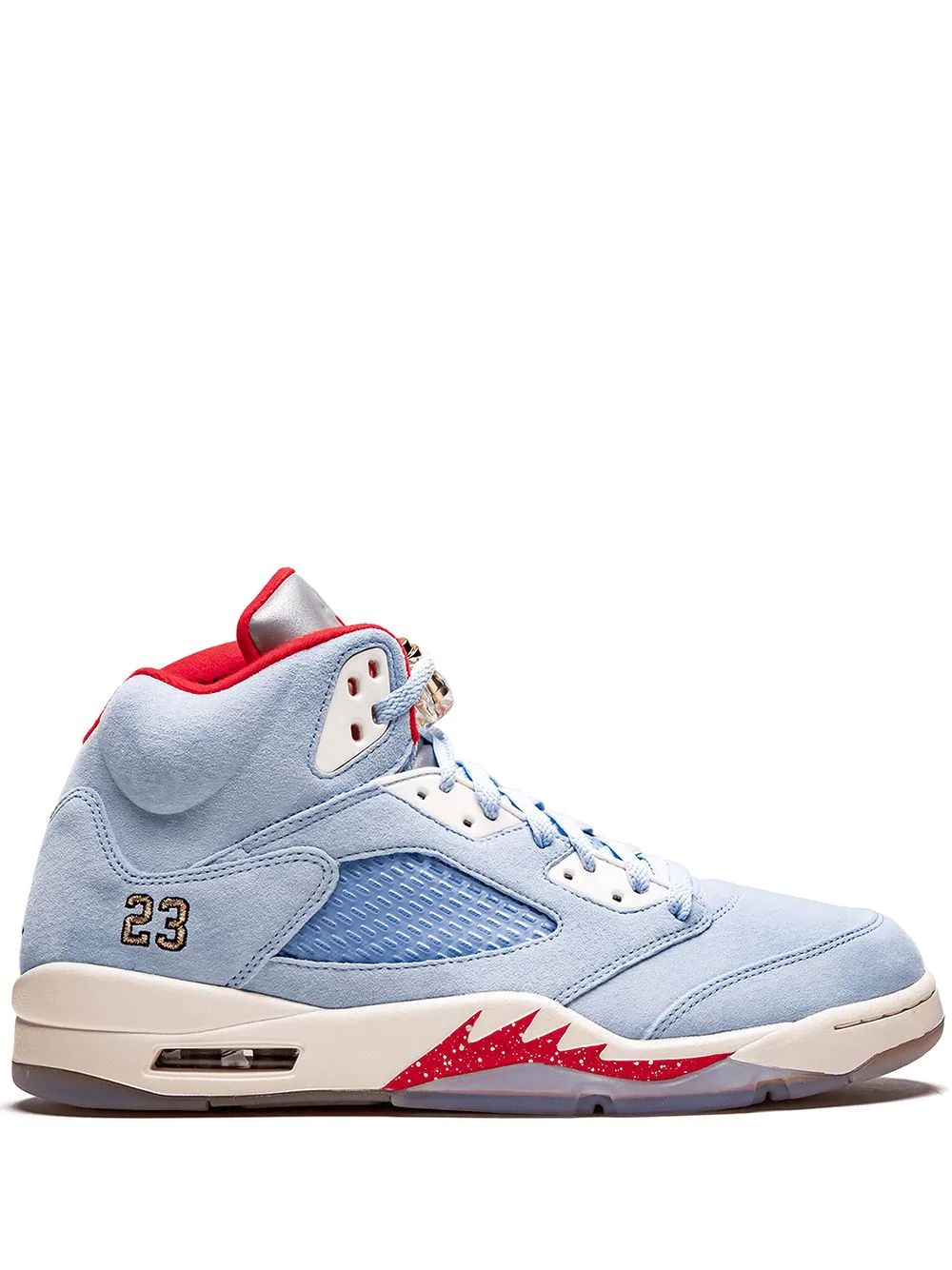 Nike Air Jordan 5 Retro High Skor Dam Blå Röda | BYTMXG028