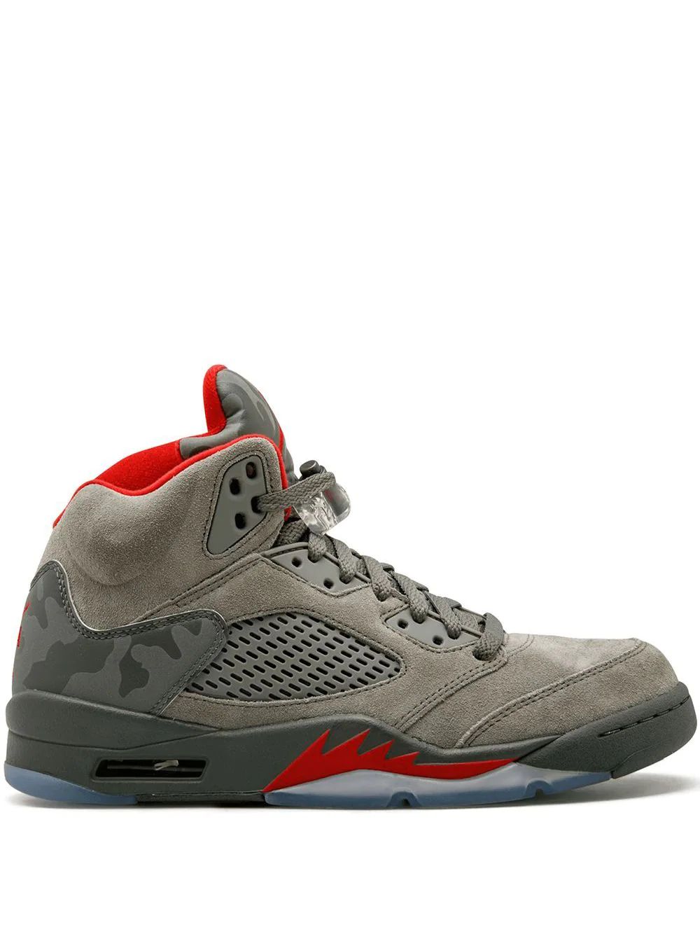 Nike Air Jordan 5 Retro High Skor Herr Grå Röda | HGMTOB806
