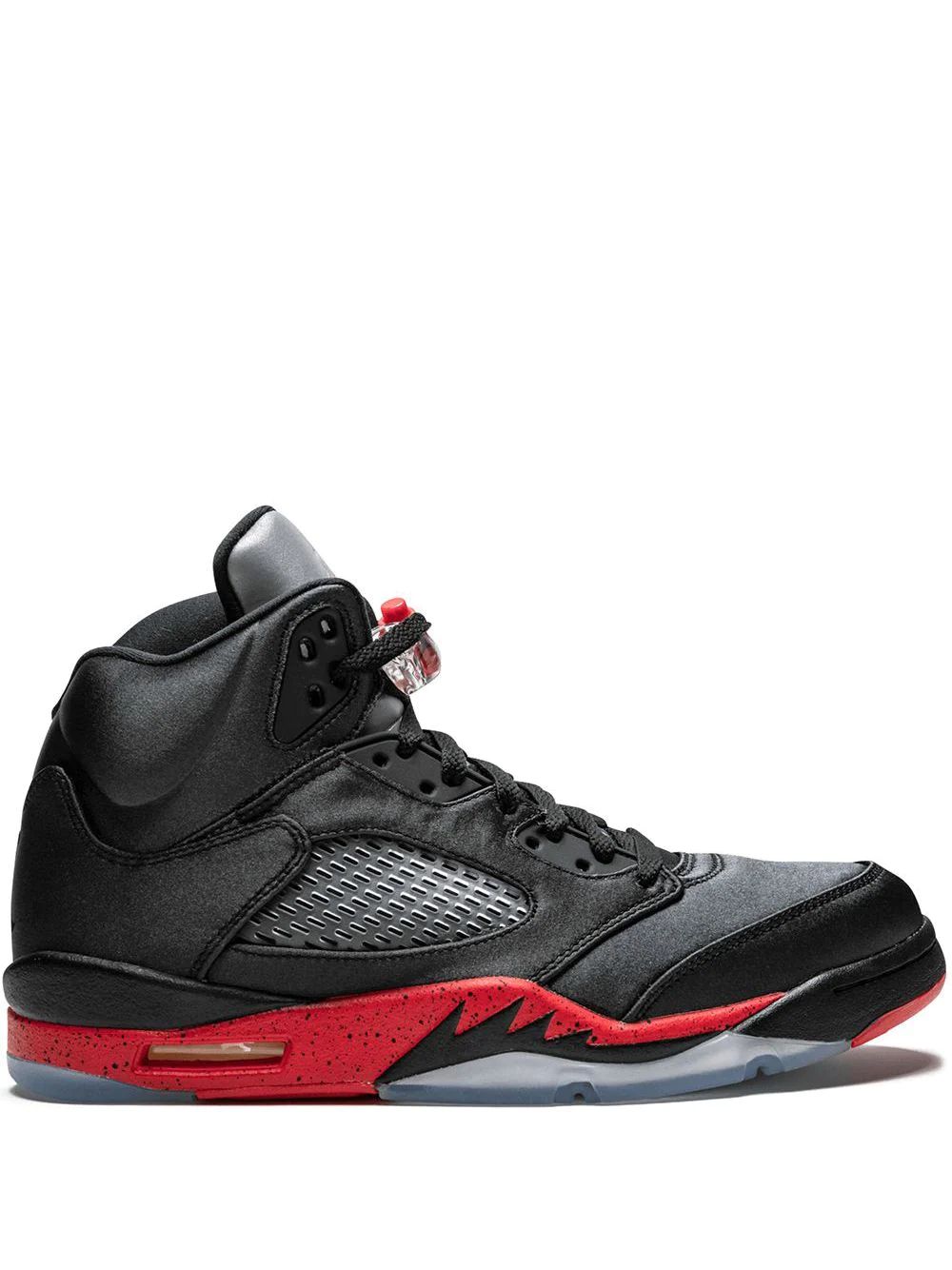 Nike Air Jordan 5 Retro Satin Bred High Skor Herr Svarta | UJHPYI694