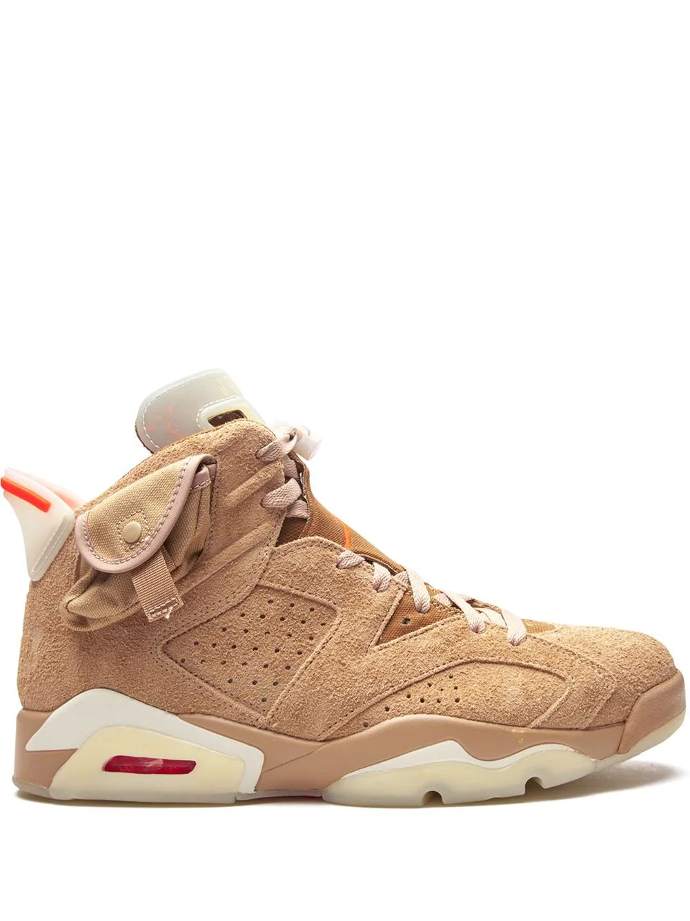 Nike Air Jordan 6 X Travis Scott Retro "British Khaki" High Skor Herr Bruna | DJSQFW642